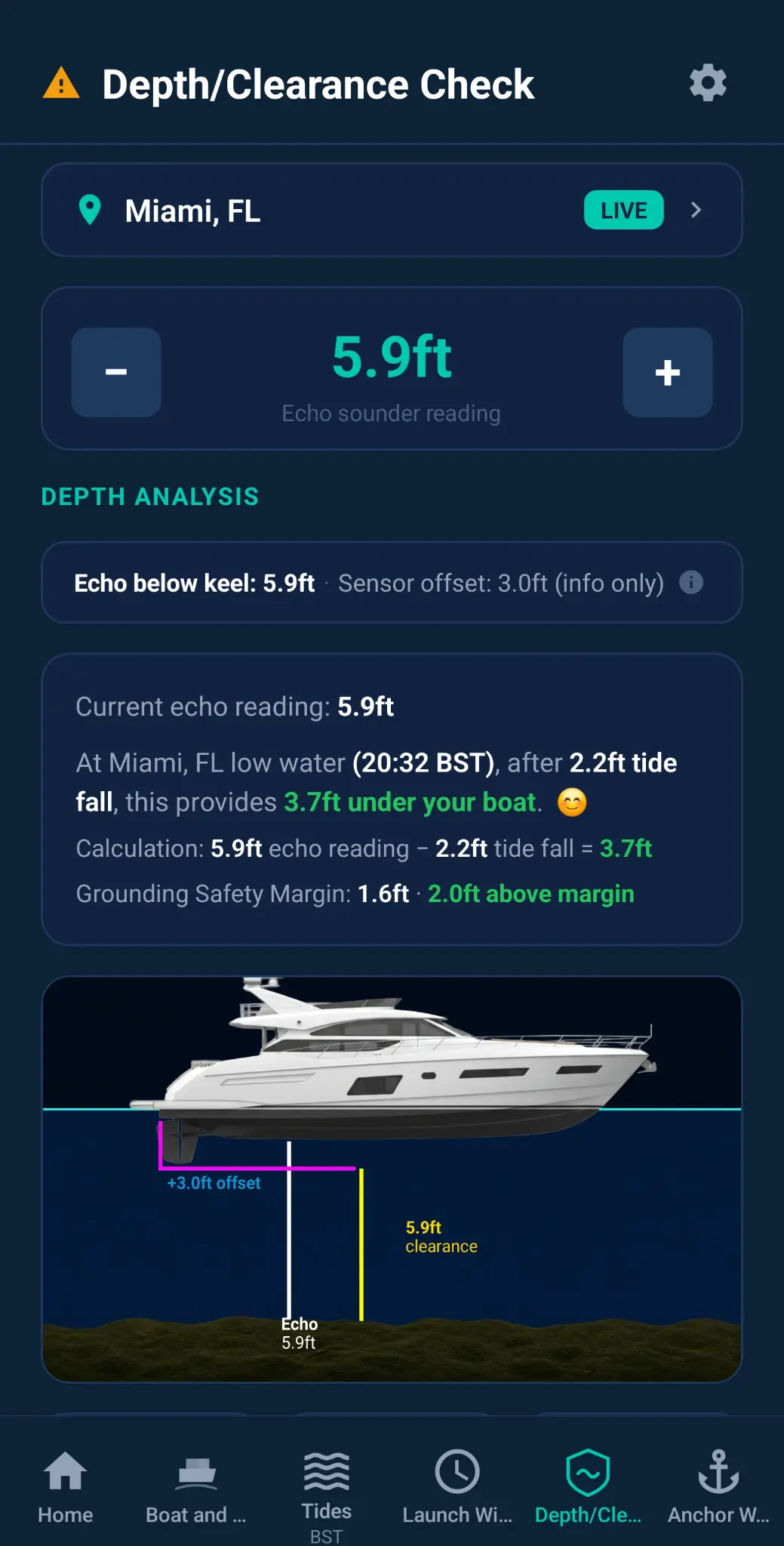 Depth and Clearance Check overview